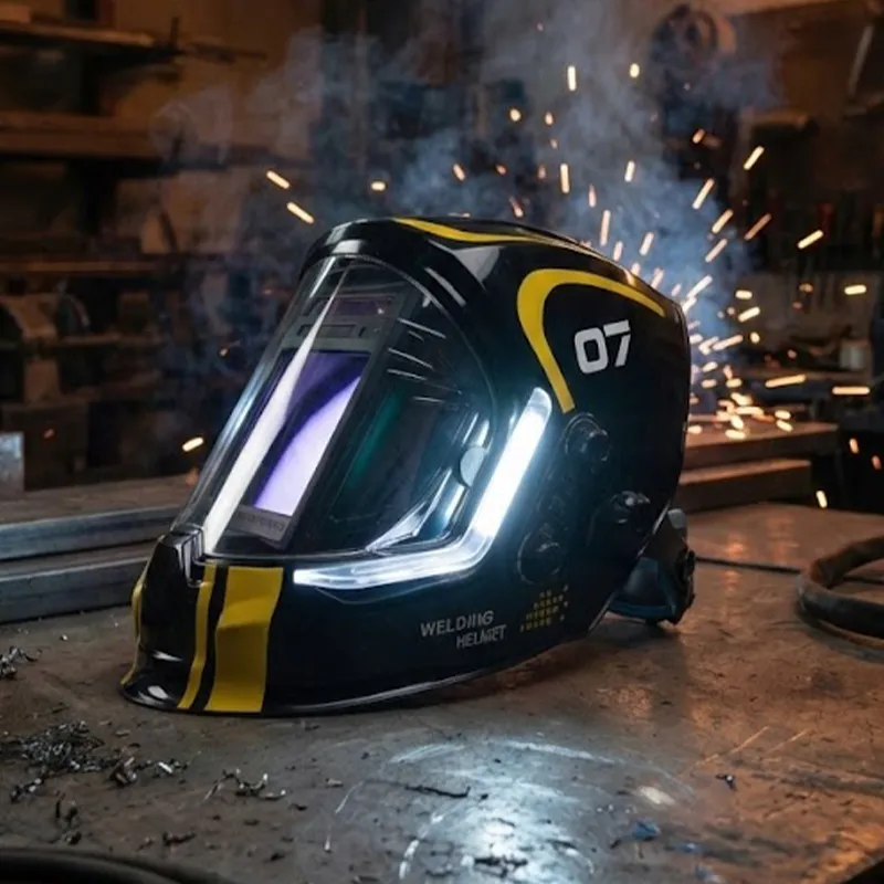 Merde Moon 07 Panoramik Görüşlü ve LED Işıklı Otomatik Kararan (Colormatic) Profesyonel Kaynak Maskesi