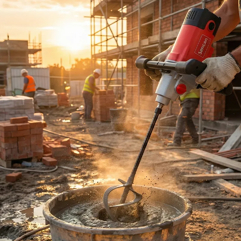 Sencan 581801 1400 Watt Profesyonel Şanzımanlı Boya ve Harç Karıştırıcı Mikser