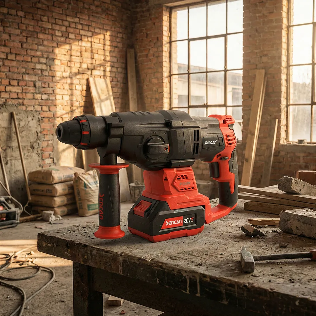 Sencan Sencan D722602S  FULL SET 20V 4.0Ah Kömürsüz Şarjlı Kırıcı Delici - 2.8 Joule (Çift Akülü)