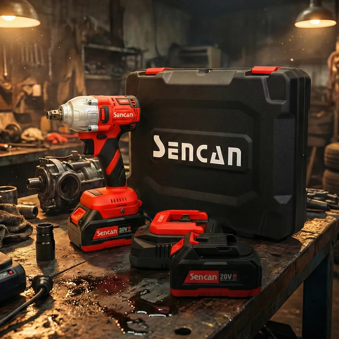 sencan Sencan D512001S FULL SET 20V Kömürsüz Şarjlı Bijon Sıkma Makinesi - 330 Nm (Çift Akülü Set)