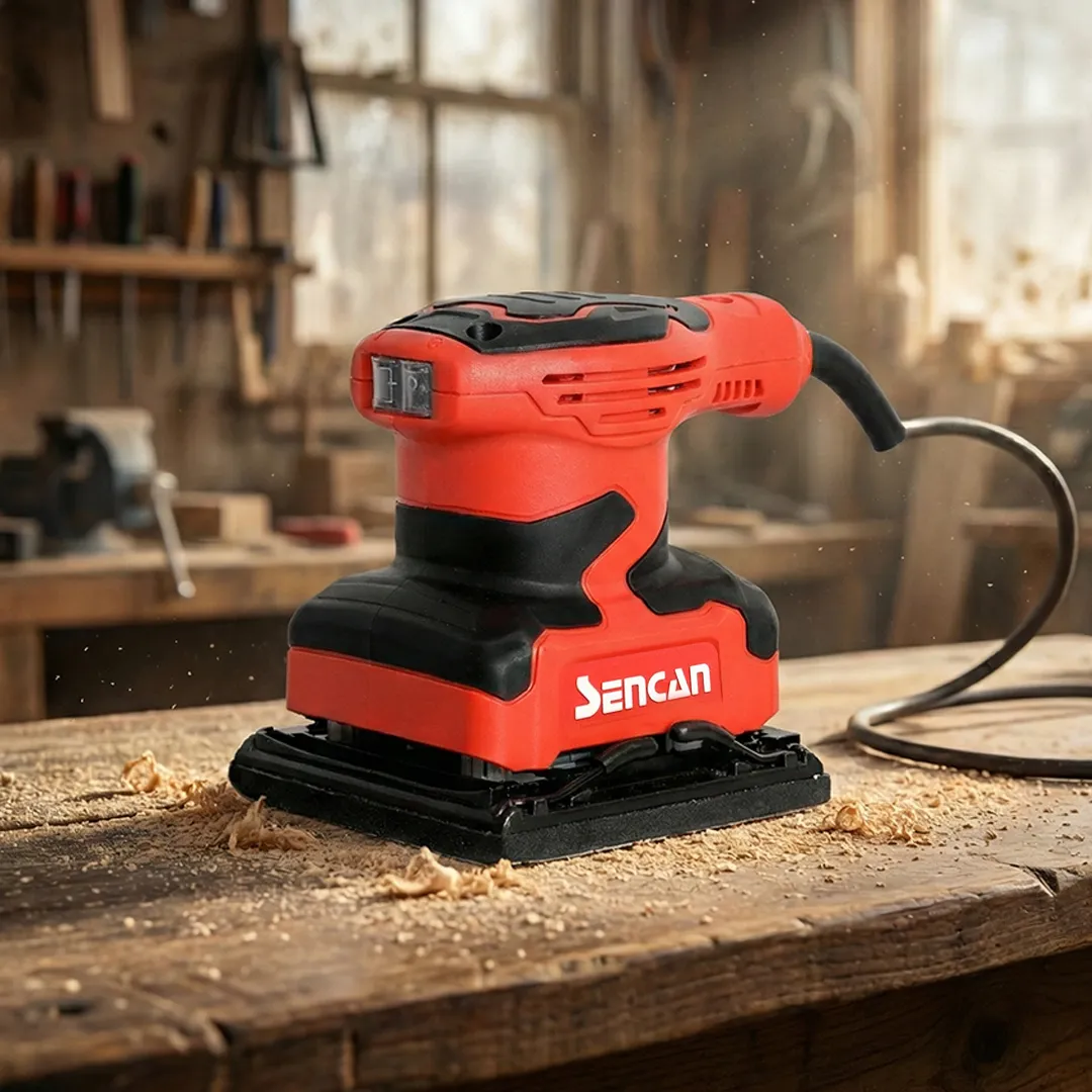 Sencan 501107 260 Watt Profesyonel Avuç İçi Titreşimli Zımpara - 110x100mm (14500 Devir)