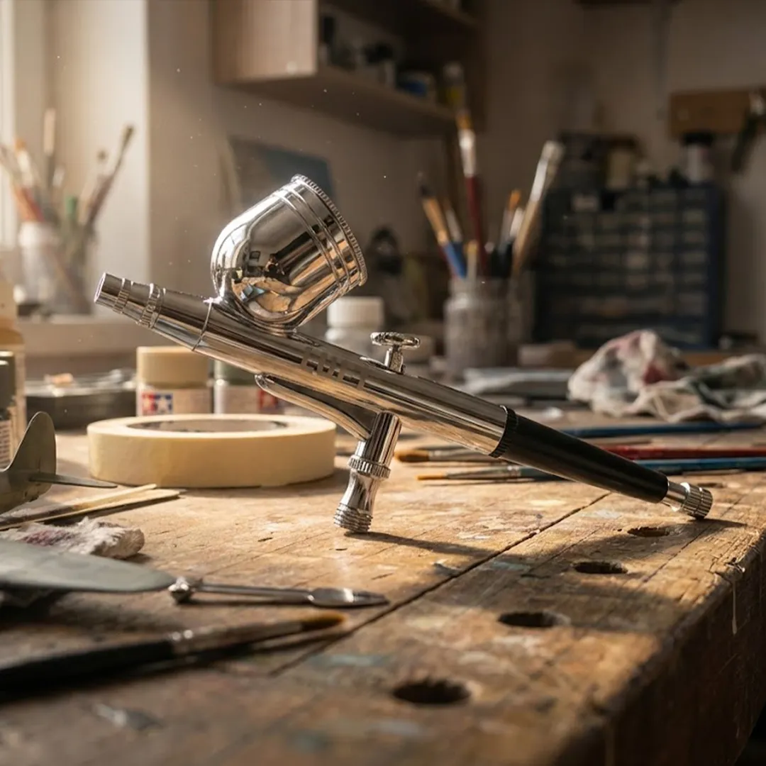 Luft Werkzeuge Luft AB-130 0.3mm Profesyonel Airbrush Boyama Kalemi Seti (Üstten Hazneli)