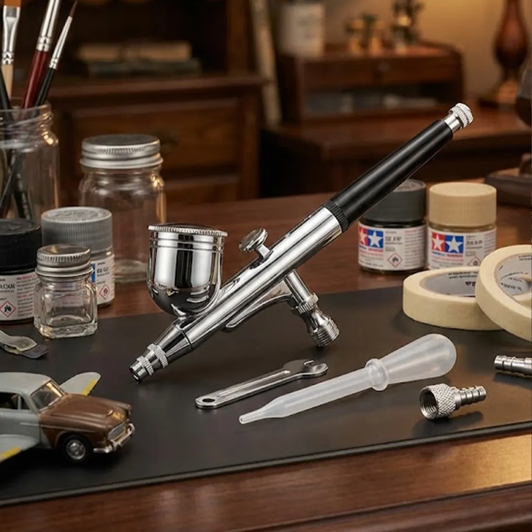 CALİFORNİA PNEUMATİC California Pneumatic B-130 Profesyonel Havalı Gölge ve Rötuş Tabancası (Airbrush Seti)