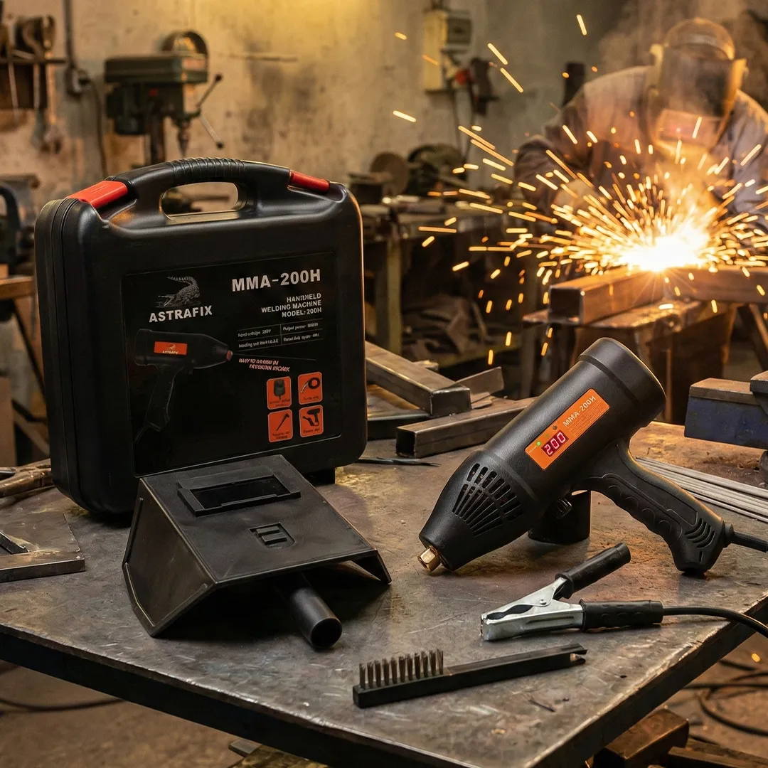 astrafix Astrafix MMA-200H FULL SET 200 Amper 3900W Dijital Göstergeli Tabanca Tipi Profesyonel İnverter Kaynak Makinesi