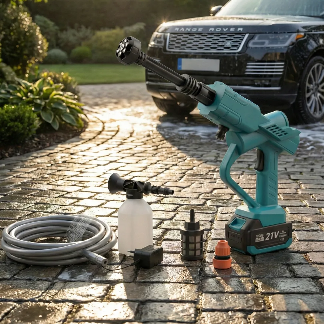 FALCONHILL Falconhill CPW-02 21V 3.0Ah Şarjlı Basınçlı Yıkama Makinesi Seti (Çantalı - Çok Fonksiyonlu Başlık)