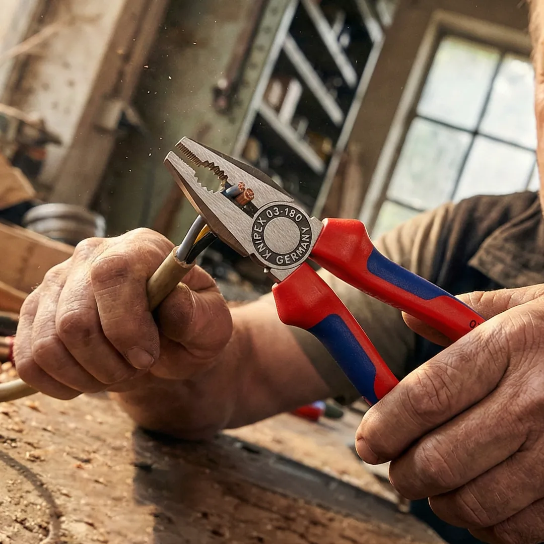 Knipex 03 02 180 Kombine Pense 180 mm - Çok Bileşenli Sap (Made in Germany)