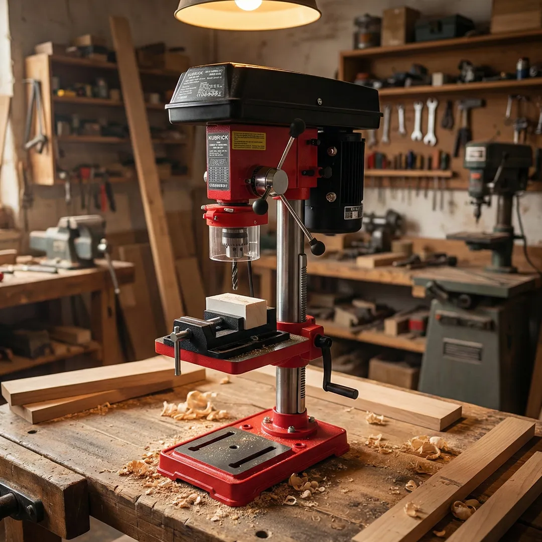 Kubrick KBR-BD-001 550 Watt 16mm Profesyonel Sütunlu Matkap - 12 Kademe Hassas Devir Ayarlı
