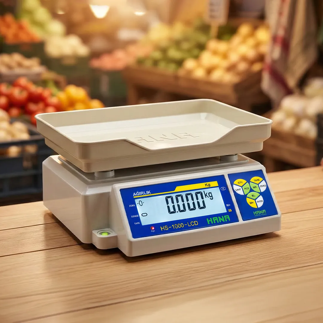 HANA HS-1000 LCD 30 Kg Dijital Hassas Tartım ve Sayım Terazisi - Çift Kefeli (Metal + Plastik)