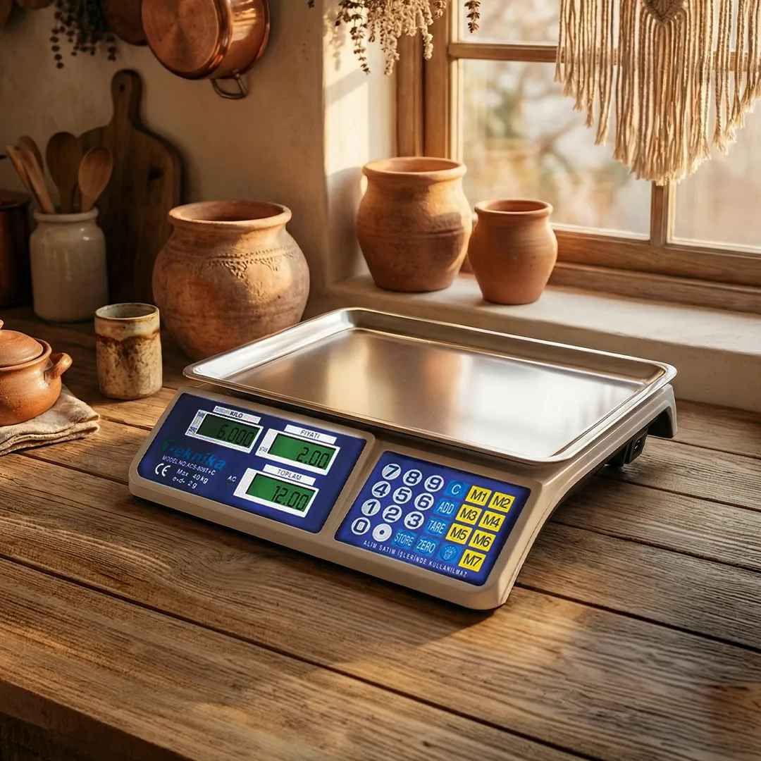 Teknika ACS-809T 40 KG / 2 G Hassasiyetli DİJİTAL TERAZİ - Metal Kefeli