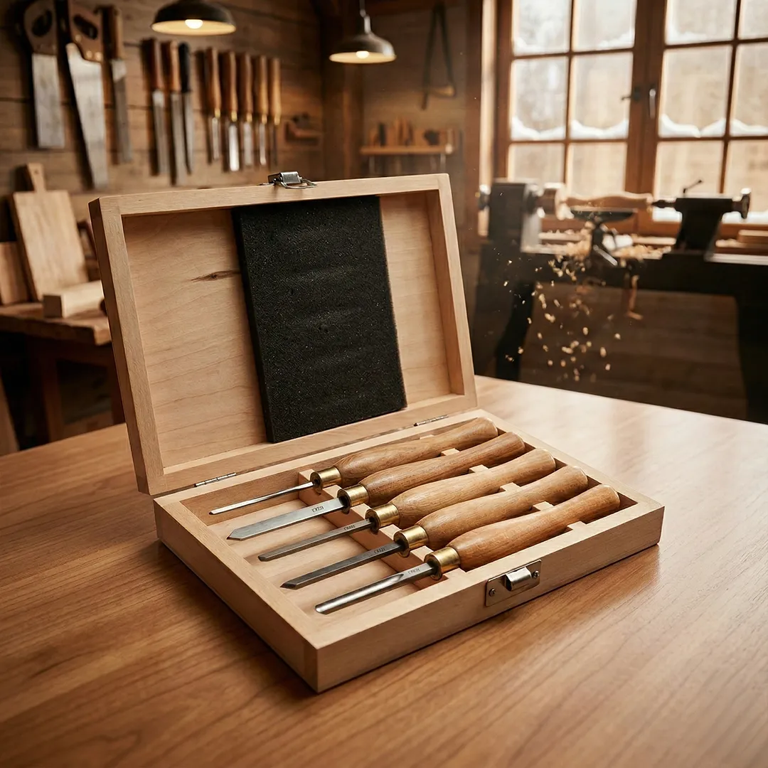 Proxxon Proxxon 27023 5 Parça HSS Ahşap Torna Kalemi / Keski Seti (Ahşap Kutulu)