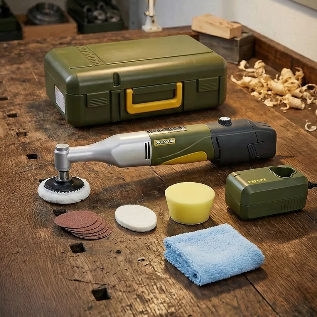 Proxxon Proxxon 29820 WP/A Akülü Açısal Polisaj Makinesi Seti (10.8V - 2.6 Ah Li-Ion)